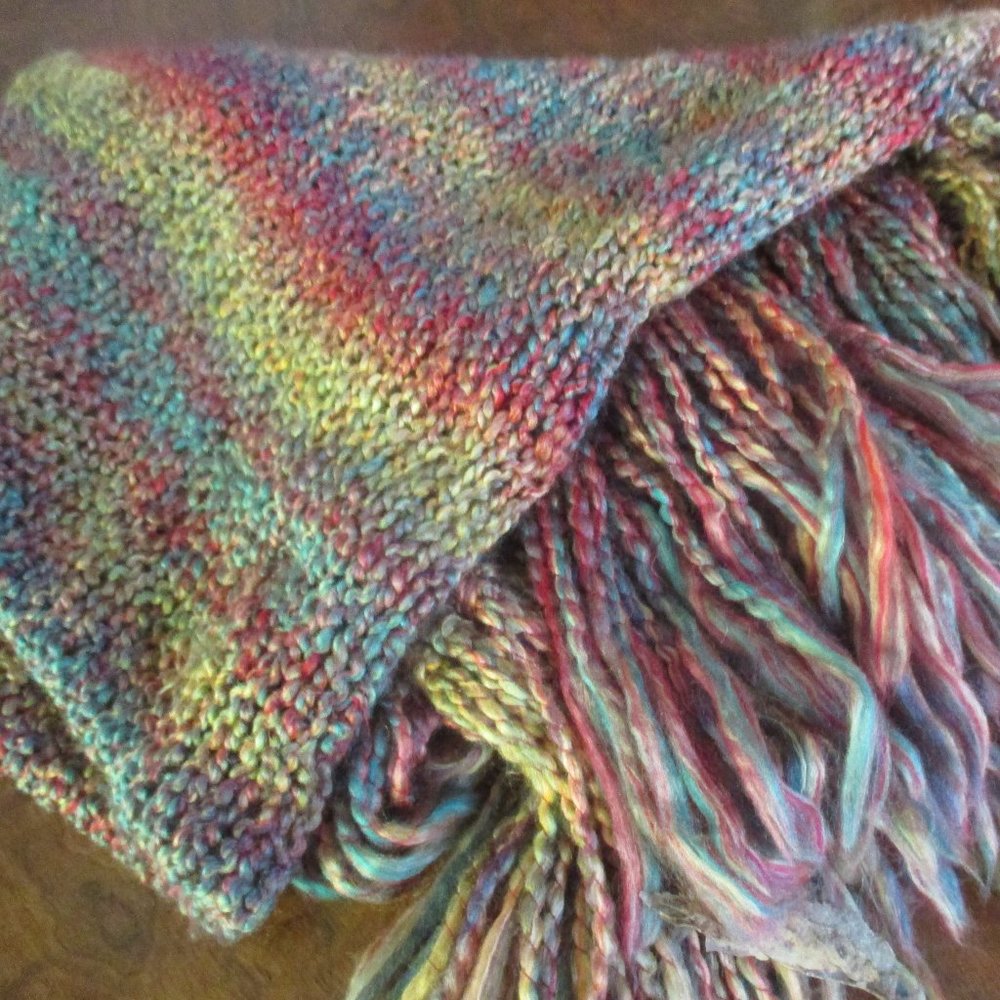 Soft Knitted Throw Blanket with Long Fringe 32 x 48 inches